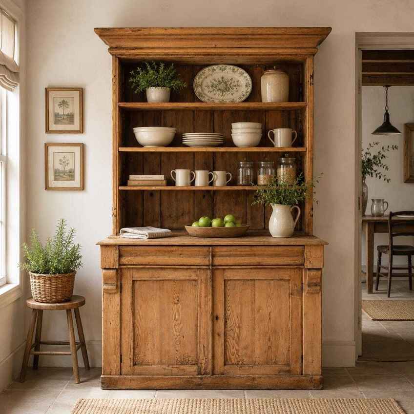 welsh dresser Pine Welsh Dresser - Curated