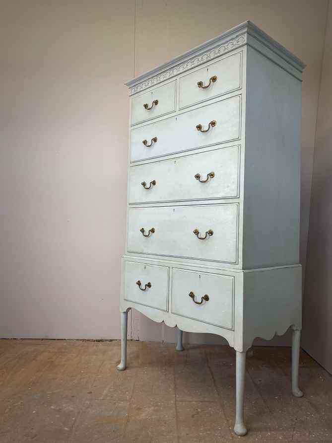 duck egg blue dresser PAINTED TO ORDER Stag Minstrel Tallboy chest of drawers, duck egg blue –  Upcite main image 1