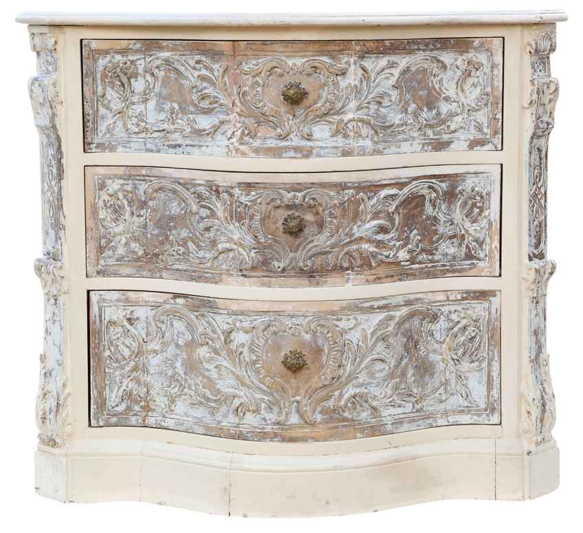 slim fit dress slacks EstablishedLines: Shabby Chic Gold Decorated Off White Painted French  Provincial Dresser