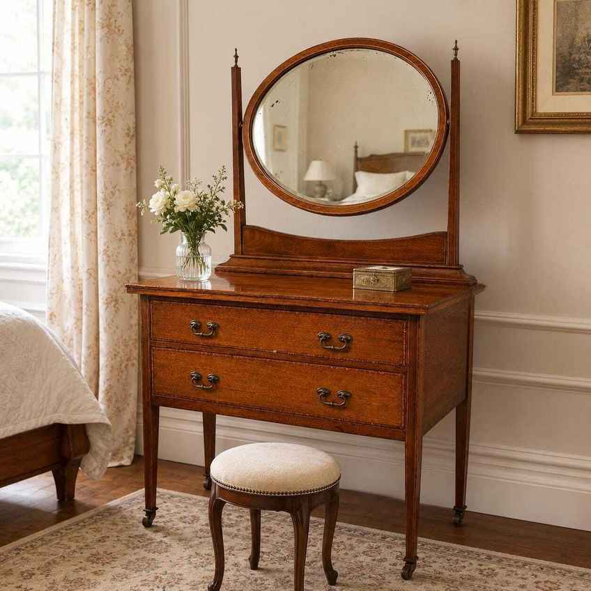 modern mahogany dressing table Traditional Vanity Table: Classic Charm Meets Modern Convenience