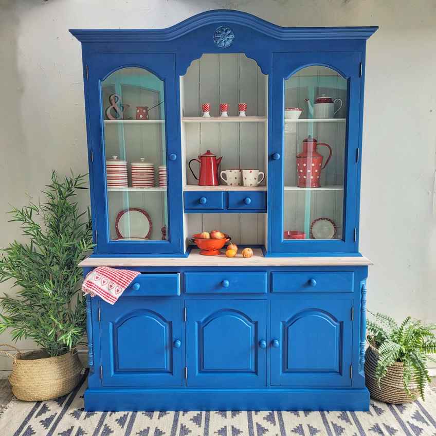 blue farmhouse dresser FiftyFourInch Industrial Rustic Oakwood Dresser With Drawers