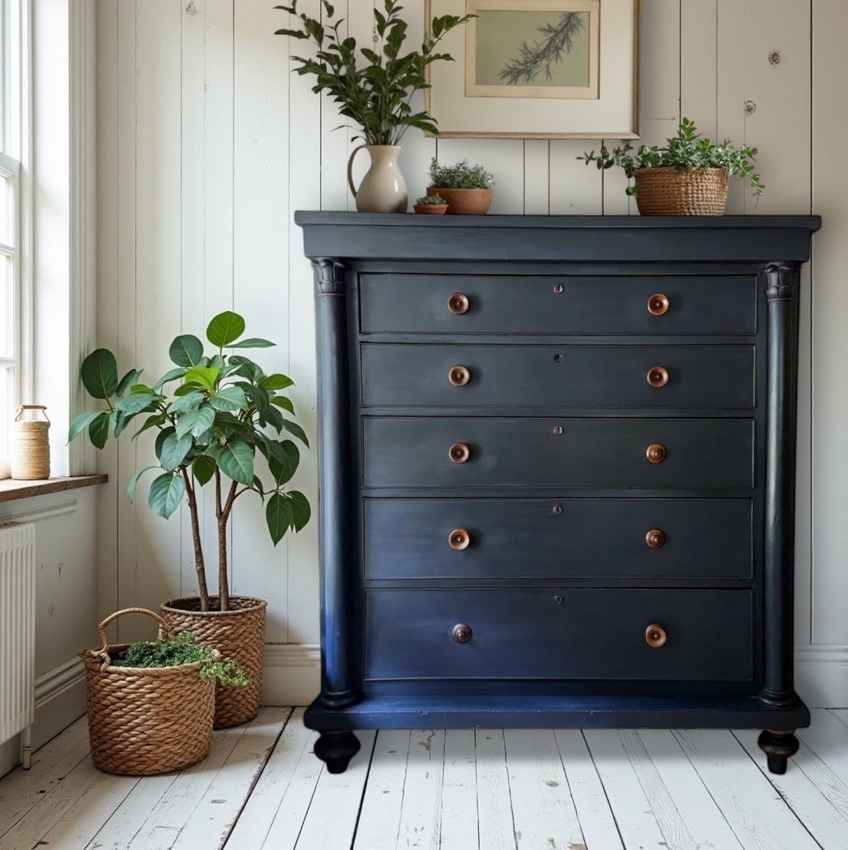 Large Antique Four Drawer Dresser | Vinterior Large Antique Four Drawer Dresser | Vinterior