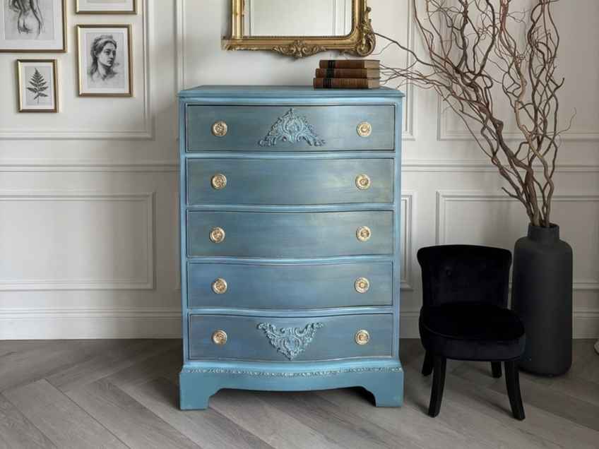 Royal Blue Dresser For Sale