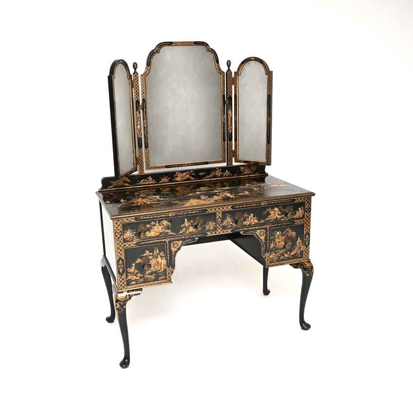 green emerald velvet dress For Custom Commission: Original Vintage Painted Dressing Table, Art De –  Upcite
