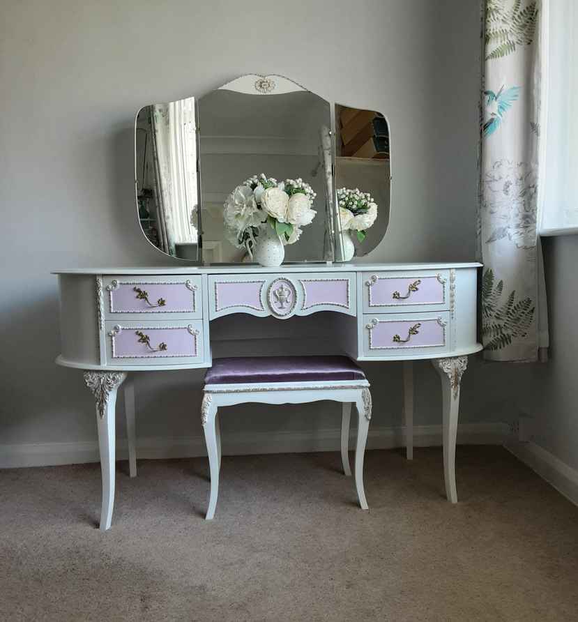upcycled retro dressing table How to Upcycle a Dressing Table: An Art Deco Style Makeover