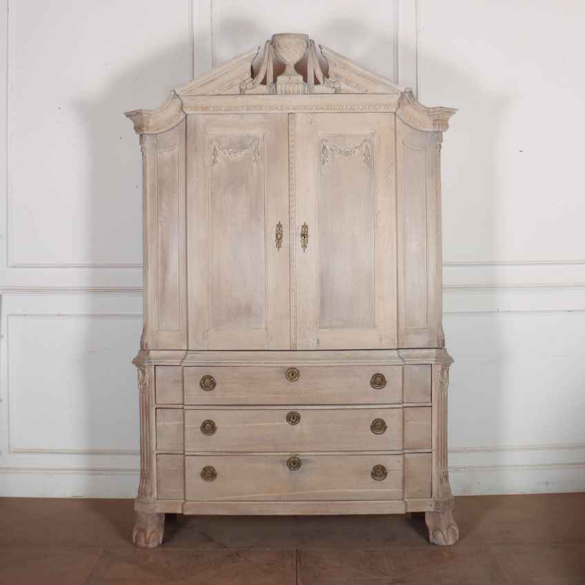 chinese dress ladies Late 17th Century Antique Dutch Oak Linen Cabinet