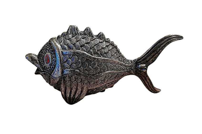 antique aluminum fish boxes Vintage Gut Cast Box c. 1910-1935 with Hooks & Floats Vintage 1940s European Fish Trinket