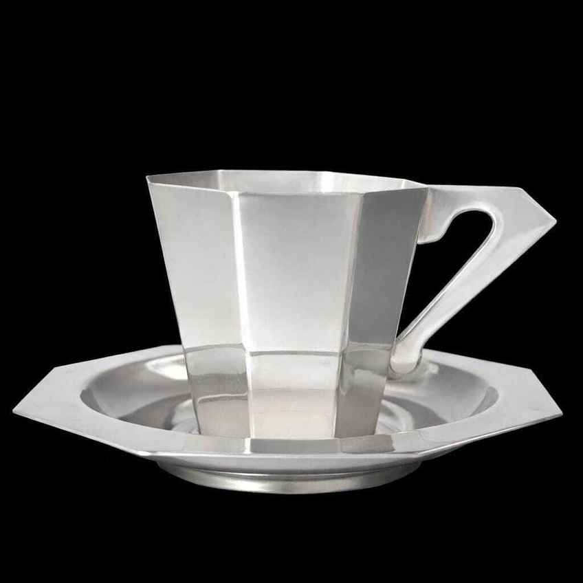 6 Vintage Espresso Coffee Cups And Saucers, Czech Rgk Zimco, Tasses  Caf,  Gilded With Rose Motif, Art Deco Coffee Cups | Vinterior