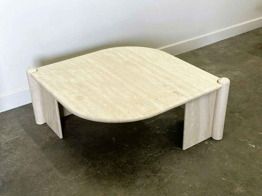 Italian Teardrop Shaped Marble Coffee Table, 1980s | Vinterior