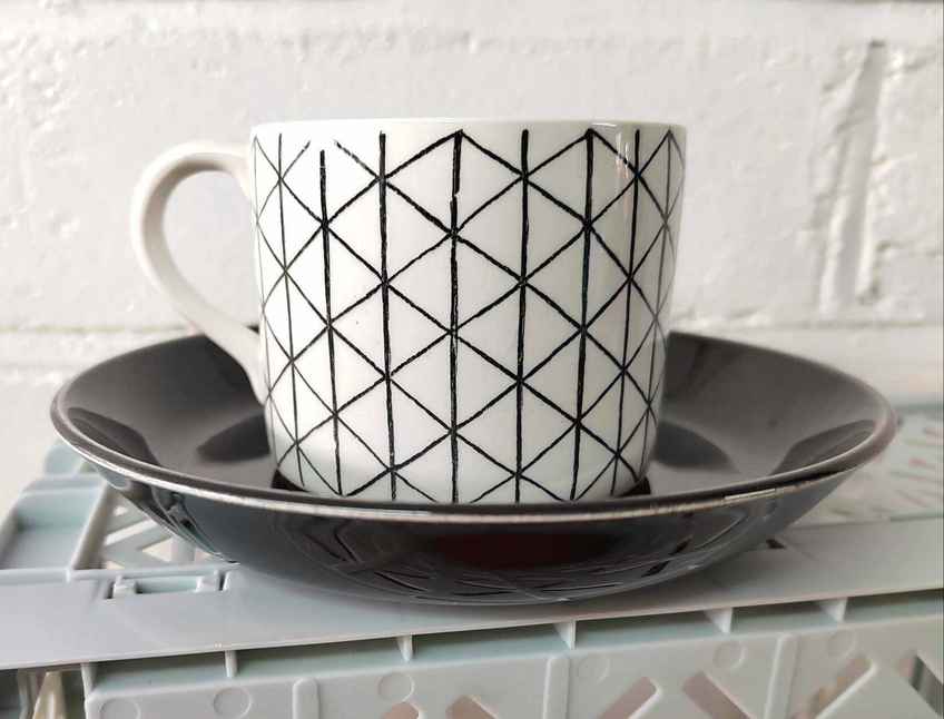 Rorstrand Kadett Cup And Saucer Mid Century Design By Hertha