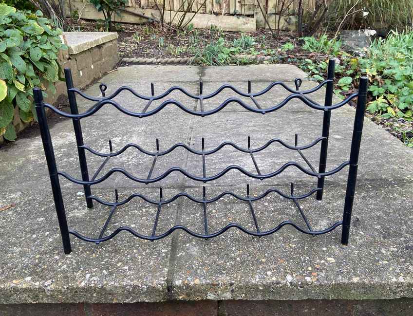 Michael Noll Style 9 Bottle Wine Rack In Polished Aluminium