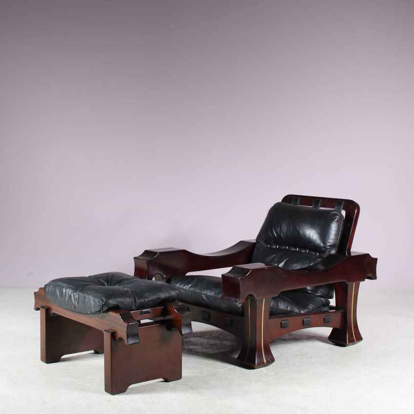 レア Luciano Frigerio イタリア製　オットマン　1脚 Luciano Frigerio 'Girasole' Lounge Chair, Italy 1960s | Luciano