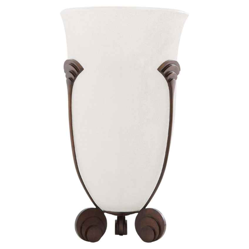 White Scavo Glass Amphora Vase Seguso C. 1980s Italy Attributed To