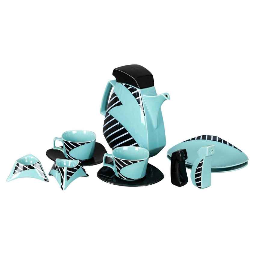 German Flash Tea Set By Dorothy Hafner For Rosenthal, 1980s, Set
