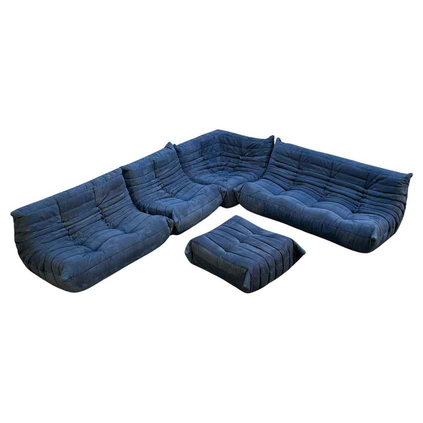 Ligne Roset By Michel Ducaroy Togo Pink Modular Sofa And Footstool