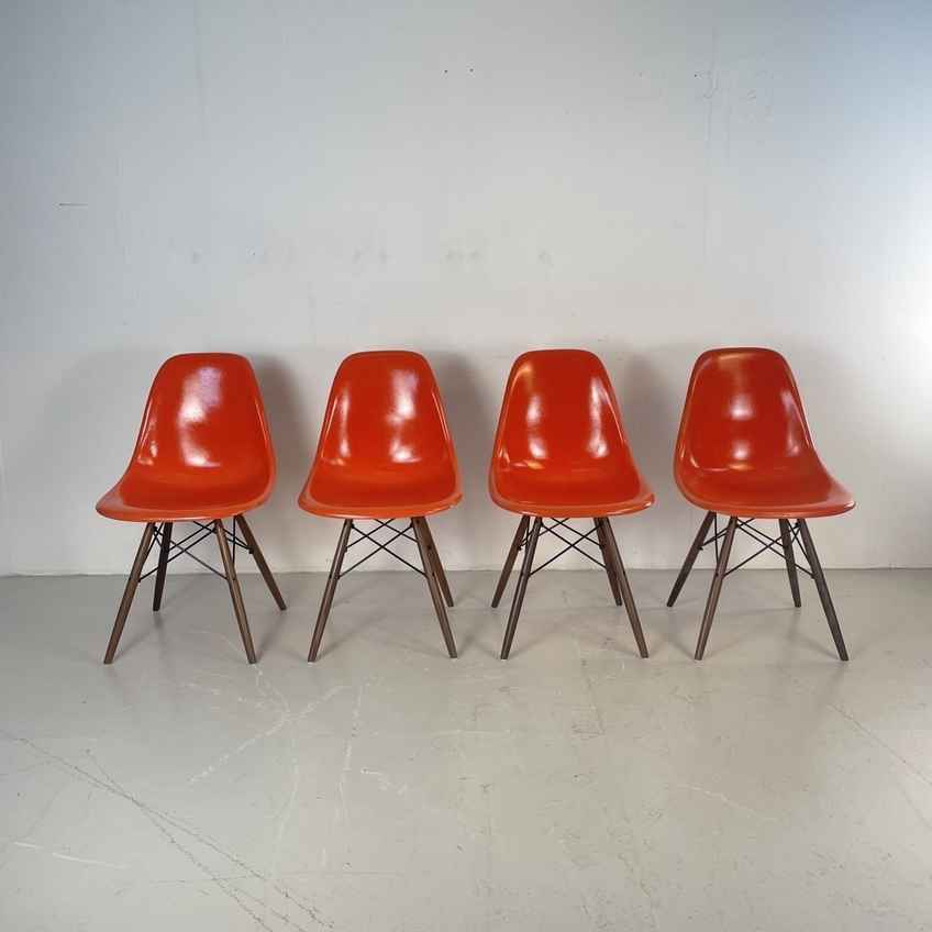 ダイニングチェア Herman Miller DSR made in USA Eames Herman Miller Dsr Side Chair In Orange | Charles Eames