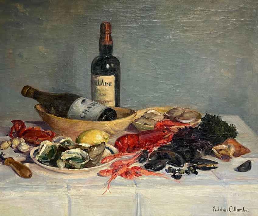 French School1950's French Expressionist Signed Oil Still Life
