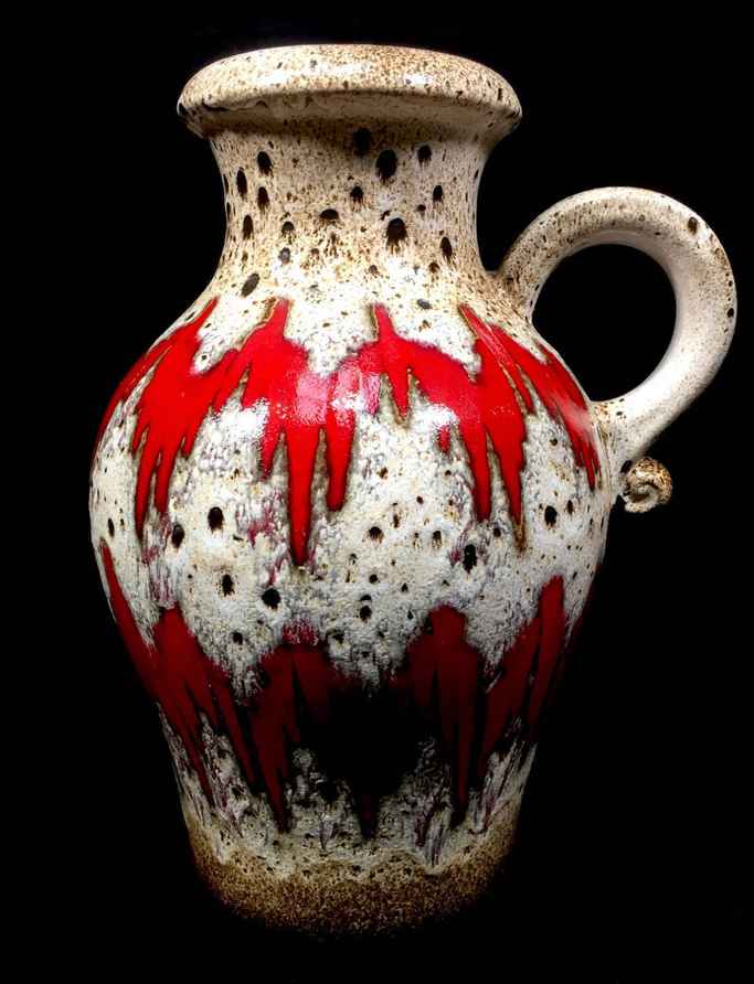 西ドイツヴィンテージ赤花瓶Art Pottery Duemler&Breiden ドイツ製 ヴィンテージ 花瓶 / West German Pottery Vase – STORE IN