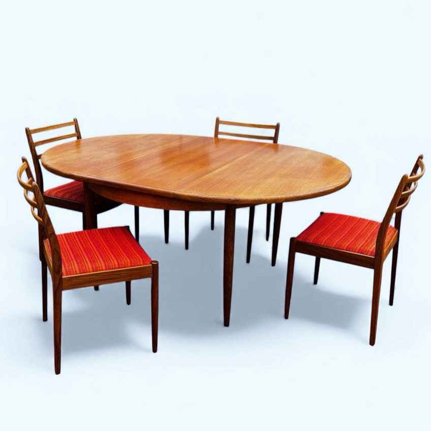 ダイニングテーブル UK Vintage NATHAN Extension Round Table SOLD NATHAN Vintage Retro Round Extending Dining Table and Chairs