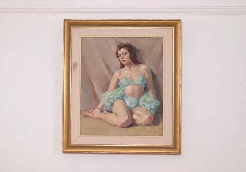 ミッシェルマトナ　リトグラフ　版画　アート　絵画　山　月　裸婦 Raymond Moritz 1891 To 1950. A Liberated Lady On The Cliffs, 1927