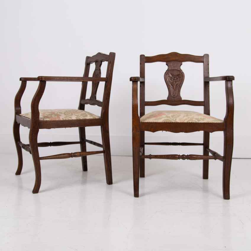 A Pair 1930's Thonet Crocodile Folding Chairs Bauhaus Era | Thonet