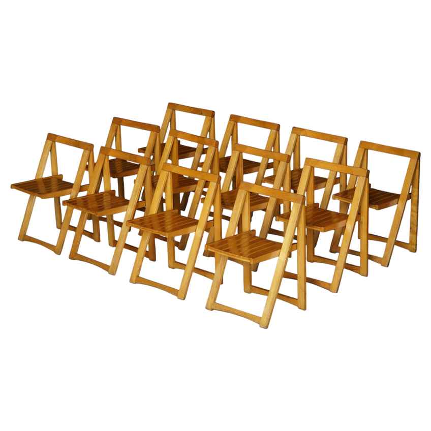 Vintage Trieste Folding Chairs By Aldo Jacober, Set Of 2 | Aldo