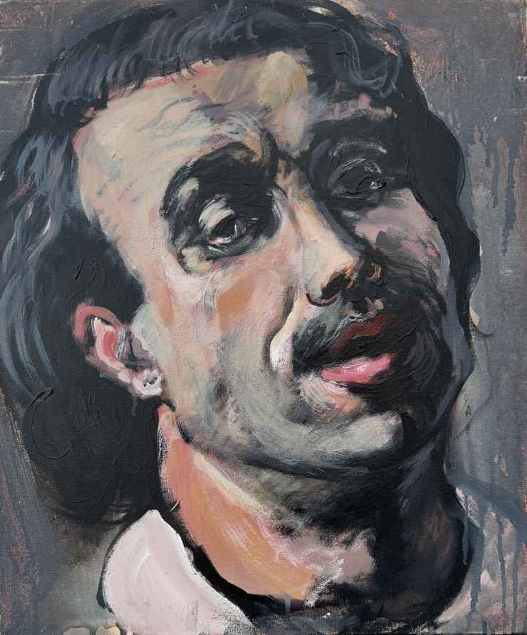 Antoni Mut Torroja Expressionist Clown Accordion Player Painting