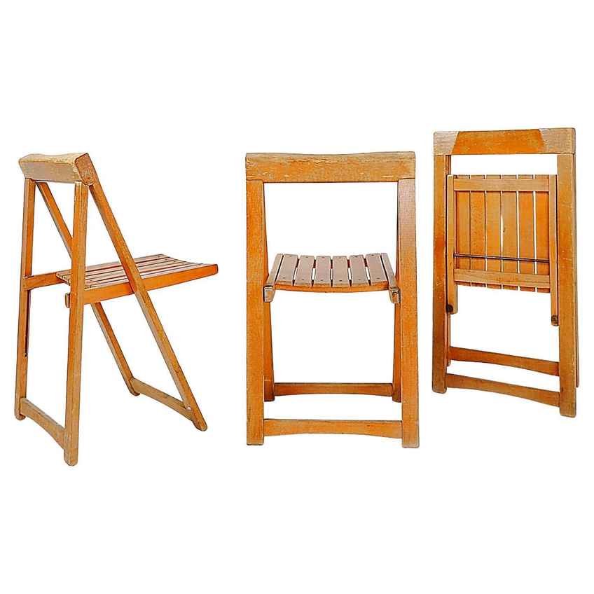 Vintage Trieste Folding Chairs By Aldo Jacober, Set Of 2 | Aldo
