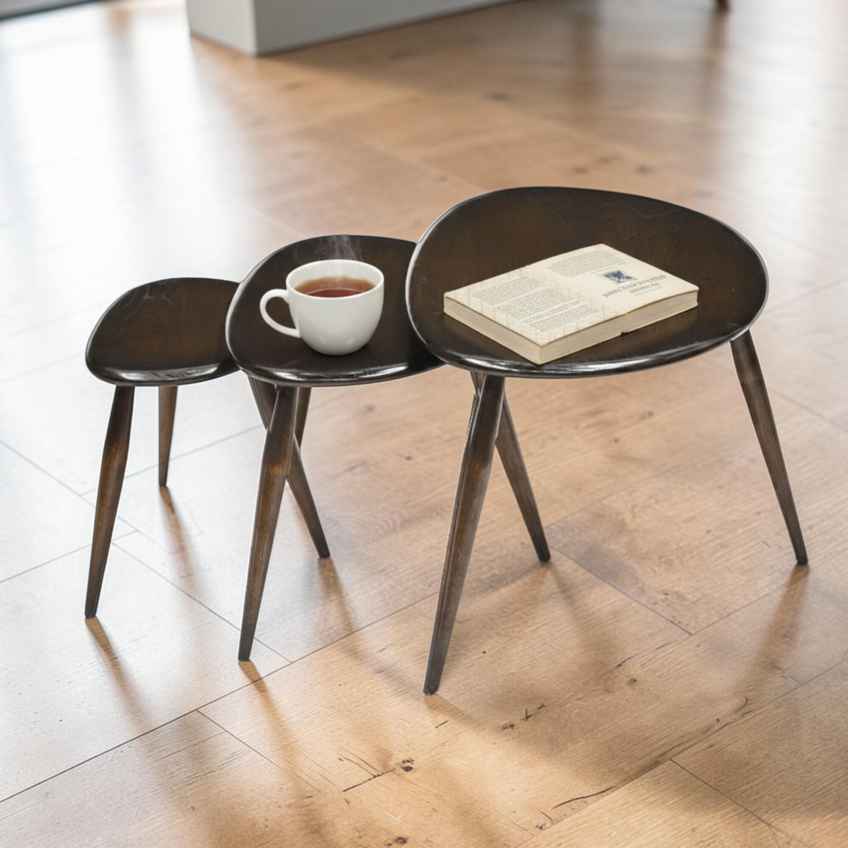 Vintage Ercol Pebble Nest Of Tables | Lucian Ercolani | Ercol