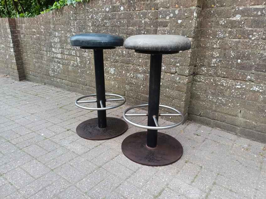 Yasu Sasamoto Dulton Industrial Vintage Bar Stool With Tractor