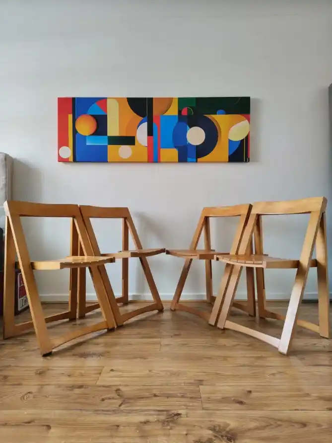 Vintage Trieste Folding Chairs By Aldo Jacober, Set Of 2 | Aldo