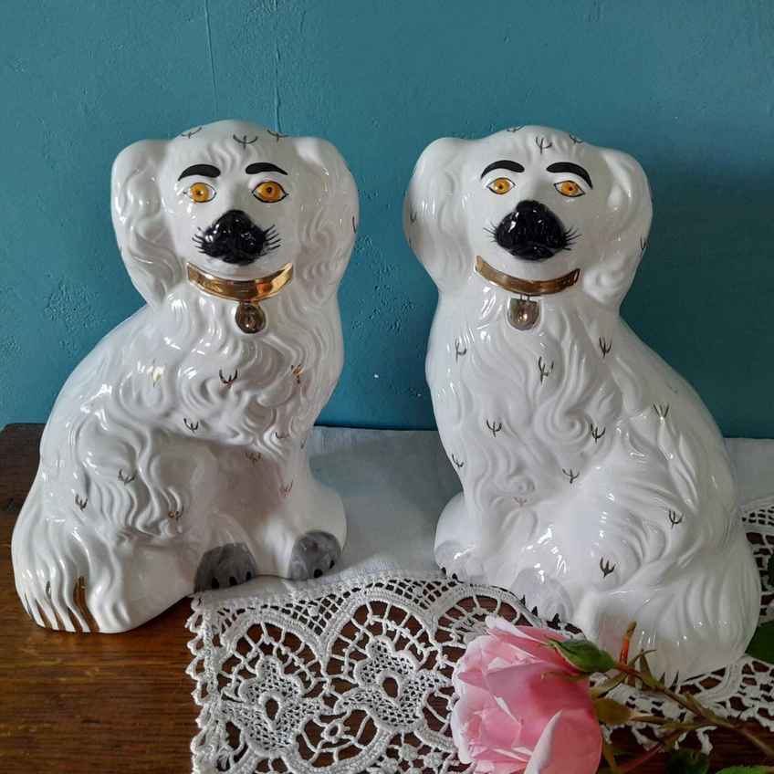 Pair Of Vintage 1960's Arthur Wood Wally Mantel Dogs | Arthur Wood