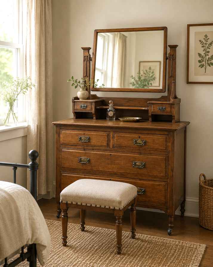 ★添付写真多数★ THE AMERICAN VINTAGE FURNITURE Arts & Crafts Oak Dressing Chest By George Walton | George Walton