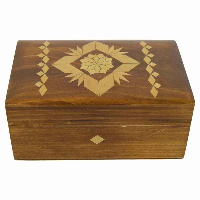 Mahogany Painted Wood Box 1950 | Vinterior