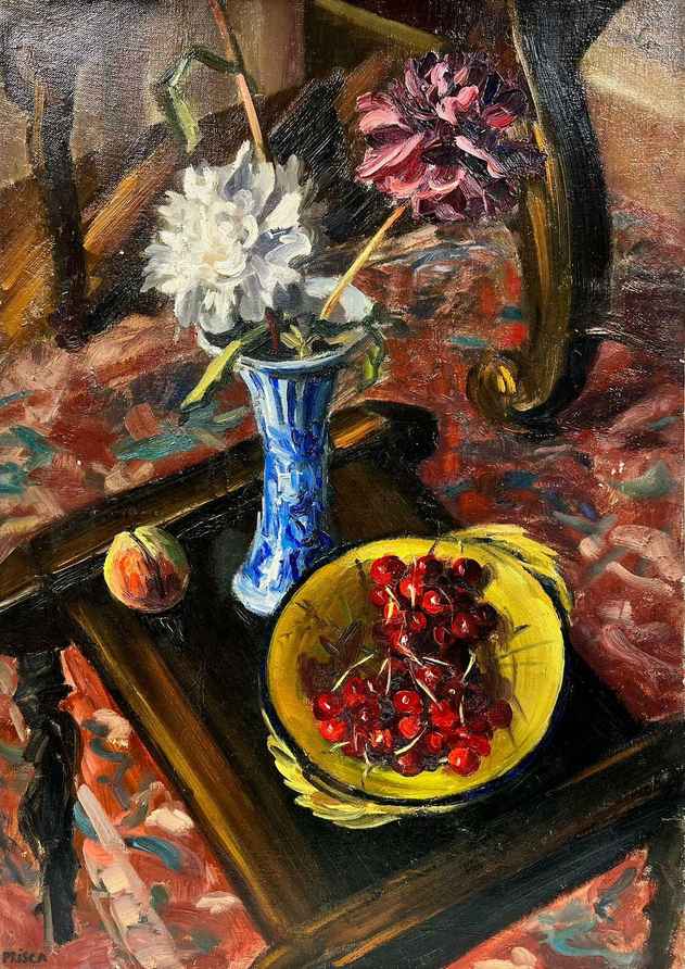 Josine Vignonstill Life Of Fruit In Bowl 1960's French Post