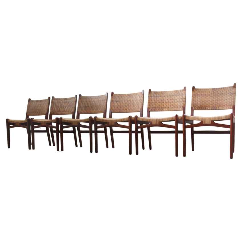 椅子 Carl Hansen &Son Hans J. Wagner 1960s Set of Six Hans Wegner for Carl Hansen & Son Wishbone Dining