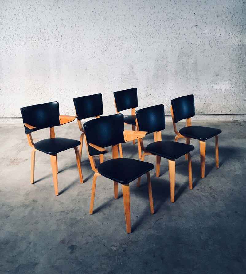 Vintage Cor Alons Retro Fifties Plywood Chair, Brown | Vinterior