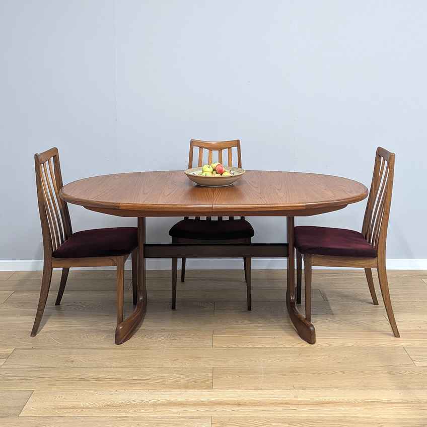 G Plan Mid Century Round Teak Extending Dining Table | Victor