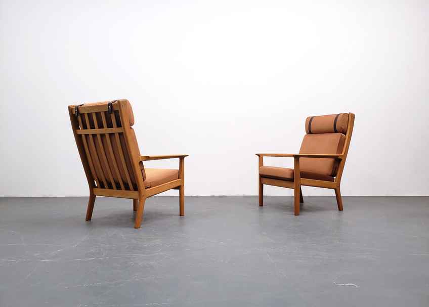 椅子 Carl Hansen &Son Hans J. Wagner Set of Mid-Century Wishbone Chairs by Hans Wegner for Carl Hansen
