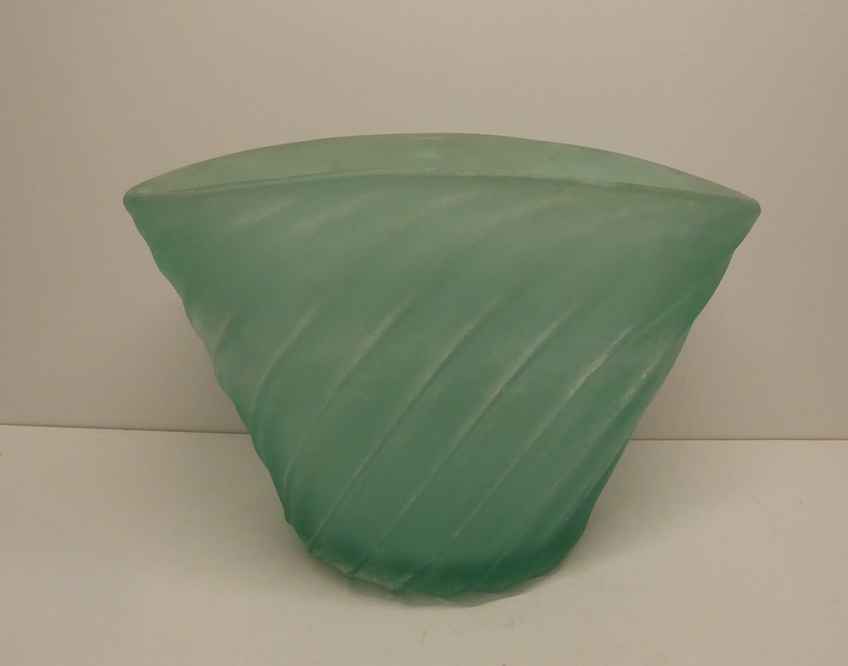 1960s Cenedese Attributable Light Blue Scavo Murano Glass Vase