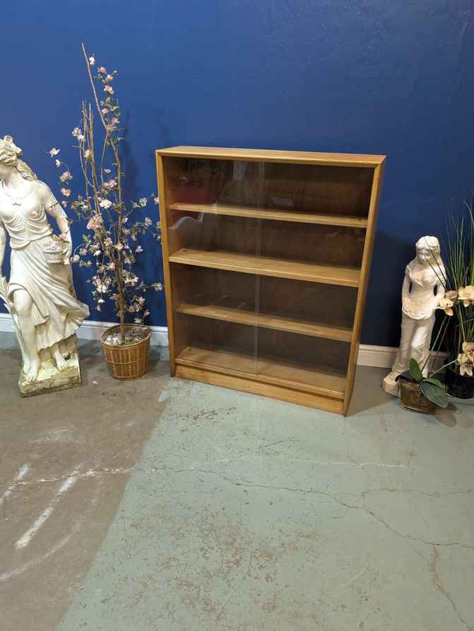 Bookcase Display/Cocktail Cabinet By Herbert E Gibbs In Golden Oak