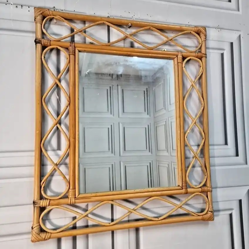 Vintage Rattan Mirrors - Curated Collection | Vinterior