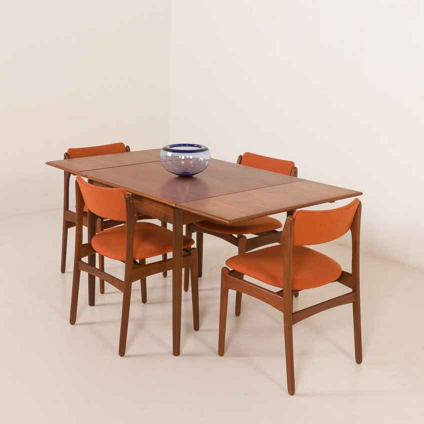 Farstrup Teak And Wool Chairs, Set Of 4, 1960s | Vinterior