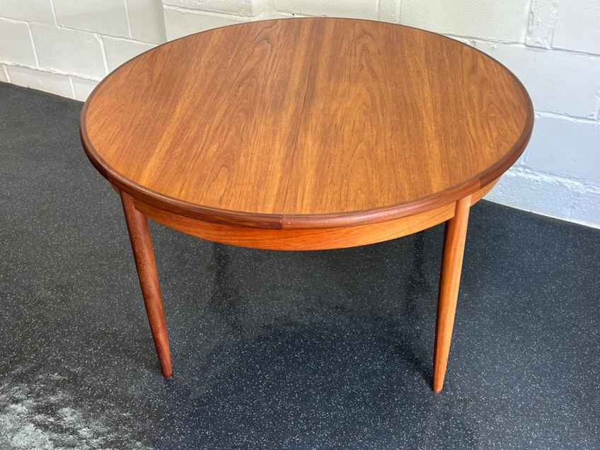 Round Extending Teak Dining Table By G Plan From 1960's Mid