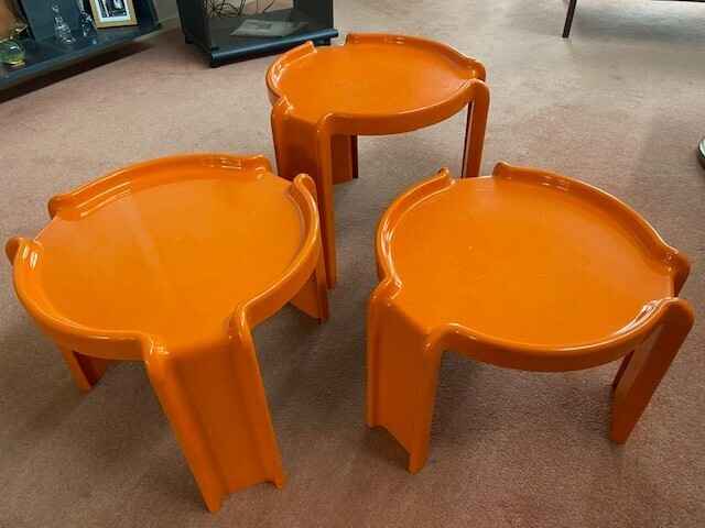 Vintage Vasteron Ikea Orange Wire Stool By Inma Bermúdez And