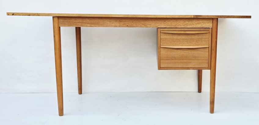 Mid Century Danish Teak Desk From Domino Møbler, 1960s. | Domino