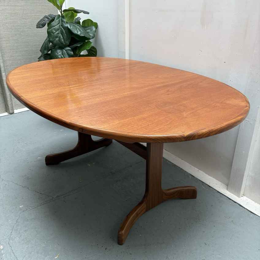 Round Extending Teak Dining Table By G Plan From 1960's Mid