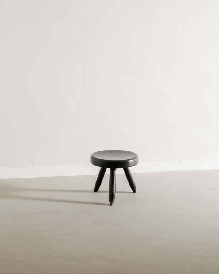スツール Charlotte Perriand No17 Stool 50s France French Mid Century Wooden & Rattan 