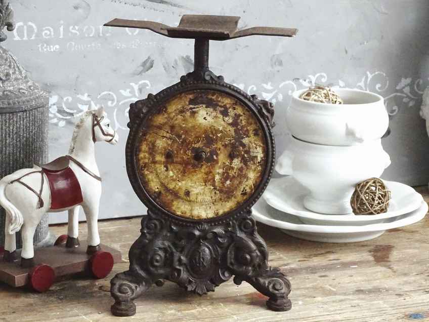 1800s Vintage Antique Ceramic Kitchen Scales From Krups | Vinterior