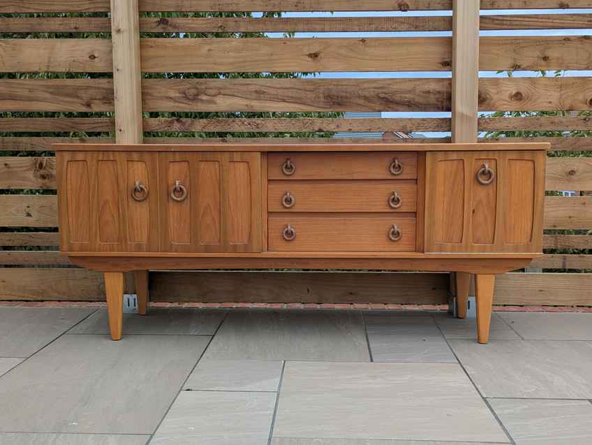 Vintage Mcm Teak Large 1970's Stateroom Sideboard By Stonehill